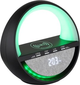 Globo 39907S - Lampă de birou reîncărcabilă LED RGBW Dot cu difuzor SOUNDRA LED/3,5W/5V 1800 mAh