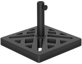 Outsunny Bază pentru Umbrelă de 15 kg pentru Umbrele Max. 2.2 m și Tije de Ø32/38/48 mm, 45x45x33.5 cm, Negru | Aosom Romania