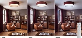 Brilagi - LED dimabil VELVET SM. VARI 24W/230V 3000-6500K diam. 45 cm vișiniu + telecomandă