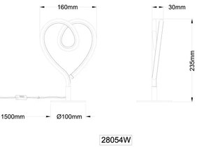 Veioza LED Lampa camera copii metal alb AMORE