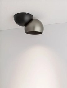Spot LED aplicat aluminiu LUSA negru/nickel