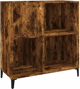 vidaXL Dulap pentru discuri stejar fumuriu 84,5x38x89 cm lemn compozit