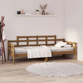 820340 vidaXL Pat de zi, maro miere, 90x190 cm, lemn masiv de pin