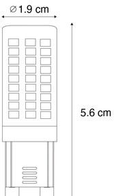 Set de 5 becuri LED G9 reglabile în 3 trepte opal 4,5W 500lm 2700K