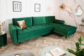 Coltar elegant Cozy Velvet, catifea verde smarald