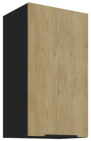Dulap superior de bucătărie Carminia 40 G-72 1F (stejar cremona + negru). 1128010