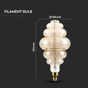 Bec LED dimabil FILAMENT S200 E27/8W/230V 1800K
