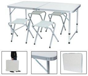 Masa camping cu 4 scaune