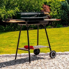 Grătar cu cărbune dreptunghiular cu role MIR244