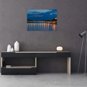 Tablou pe sticlă cu Bratislava și palat (70x50 cm)