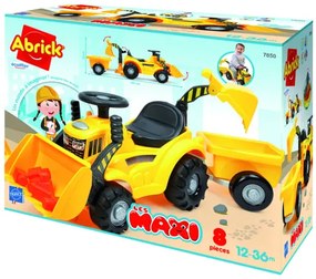 Tractoras cu remorca, excavator si incarcator, Backhoe Ride on Maxi Abrick, Ecoiffier, 7850