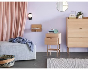 Raft în culoare naturală cu aspect de lemn de stejar 35 cm Less – Hübsch