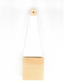 Ghiveci din lemn de brad Surdic Colgante, 17 x 62 cm, alb