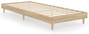 832104 vidaXL Cadru pat fără saltea, stejar sonoma 75x190 cm lemn prelucrat