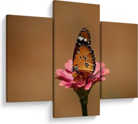 Tablou cu fluture pe floare (90x60 cm)