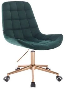 HR590K scaun Catifea Verde cu Bază Aurie