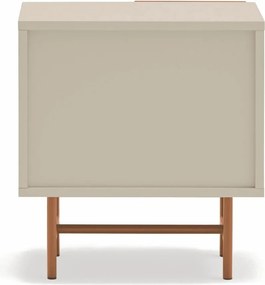 Noptieră cărămizie/bej cu rafturi cu aspect mat Nube – Teulat