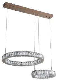 Zuma Line MD3713-2-3GT - Lustră LED suspendată pe cablu GIRONA, LED/36W/230V, roz auriu