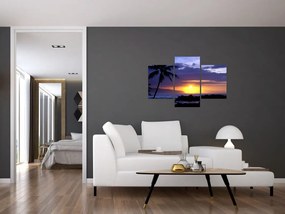 Tablou cu apus de soare deasupra mării (90x60 cm)