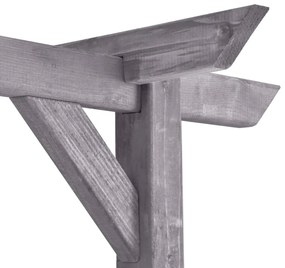 Pergola de gradina, gri, 200x40x205 cm, lemn de pin tratat 1, 200 x 40 x 205 cm