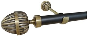 Galerie simpla fara inele ODEON /25 - negru/aur antic (Alege marime: 160 cm)