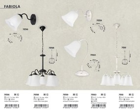 Veioza design clasic FABIOLA alb antic 7260 RX