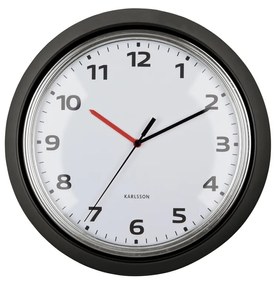 Karlsson 6006BK ceas de perete design negru,diametru 34 cm