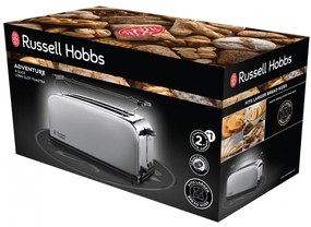 Prajitor de paine Russell Hobbs Adventure 23610-56, 1600 W, 4 felii, 6 trepte, Sistem Perfect Toast pentru coacere uniforma, Incalzire, Otel inoxidabil