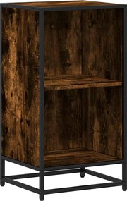 vidaXL Bibliotecă, stejar fumuriu, 40x35x76 cm, lemn prelucrat
