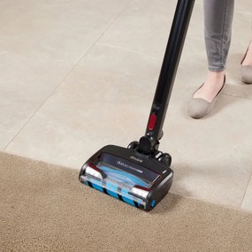 Aspirator vertical Ninja IZ300EUT, 309W, 0.7 l, 3 viteze, Autonomie pana la 60 min, HEPA, LED Smart display, Perie cu lumina, Negru / Rosu