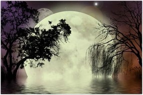 Tablou - Lună plină deasupra apei (90x60 cm)