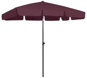 Umbrela de plaja, rosu bordo, 200x125 cm
