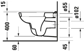 Duravit 45351900A1 - Vas WC suspendat D-CODE cu capac, ceramică/alb lucios