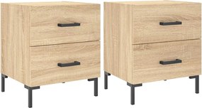 vidaXL Noptiere, 2 buc., stejar sonoma, 40x35x47,5 cm, lemn compozit