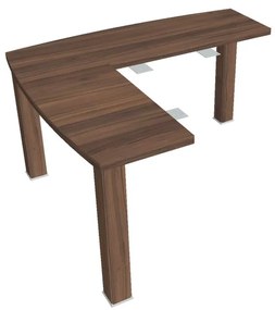 Extensie birou Verno 140 x 113 cm, stânga, nuc