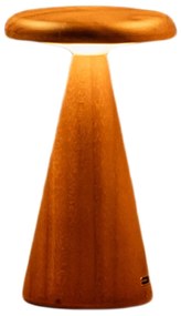 Veioză în culoare naturală LED cu abajur din lemn (înălțime 14 cm) Sylva – Gingko