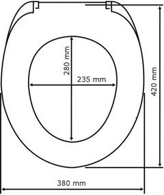 Capac WC Wenko Cottage, 45 x 37,5 cm