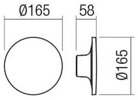 Redo 90369 - Aplica LED de exterior AURA, 8W, 230V, 3000K, IP65, antracit