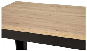 Masă de bucătărie Aseado, stejar artisan / negru