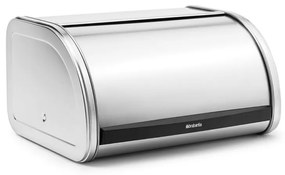 Cutie de paine Brabantia Roll Top 646889, 11 L, 31.6x26.5 cm, Structura speciala, Inox/mat