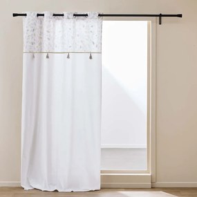 Draperie albă din amestec de bumbac 140x240 cm Duchesse – douceur d'intérieur