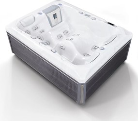 Minipiscina jacuzzi 3 persoane 32 jeturi hidromasaj, WiFi, sistem audio, 160 x 215 cm, Wellis Teide Life Deluxe