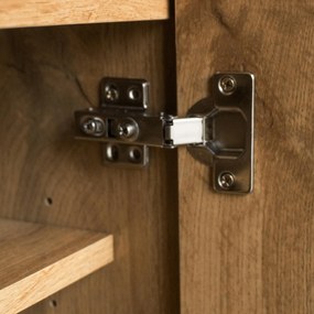 Dulap modern pentru pantofi cu 5 compartimente, model geometric cu aspect de lemn, pentru hol și zona de intrare, 80,5x35x109,5 cm, Culoare naturală