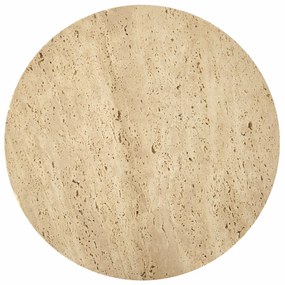 Masa de cafea Traverso travertin/alb ø40/h45 cm