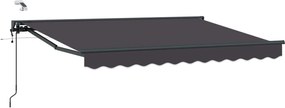 vidaXL Cort electric retractabil Antracit 3 x 2,5 m