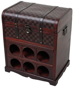 Dulap vinotecă maro număr sticle 6, 41x48 cm – Deco Pleasure