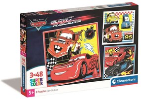 Disney Mașini Team-95 3x48 buc puzzle Clementoni