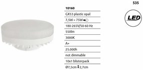 Bec decorativ cu filament LED GX53 7,5W 3000K 10160 GL