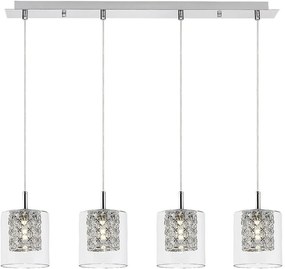 Rabalux Duchess lampă suspendată 4x40 W crom-transparent 3116