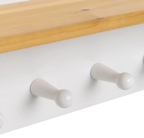 Cuier de perete alb cu raft – Casa Selección